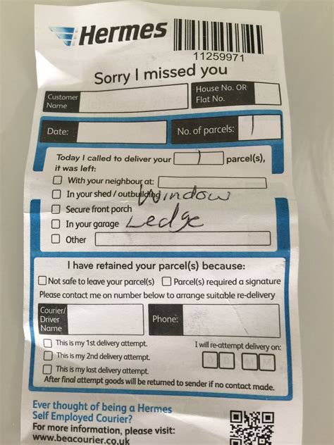 can you return hermes parcels at the post office|hermes return label.